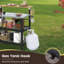 Table de gril d'extérieur, table de préparation pliante extérieure mobile et grille de barbecue portative pour le rangement