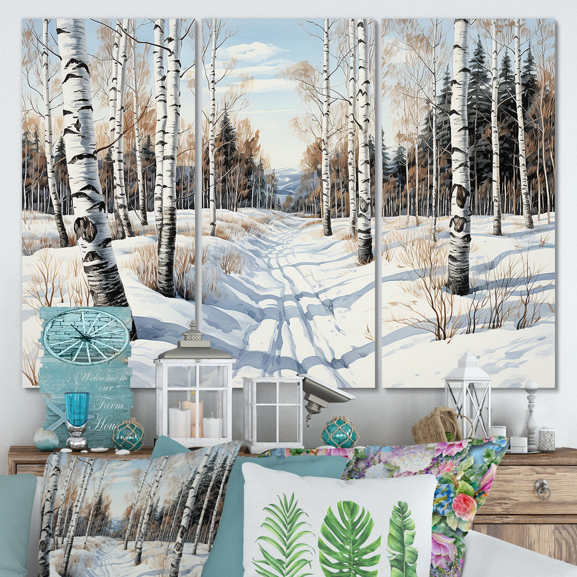 Millwood Pines Winter Birch Wood Forest II - Tree Birch Wall Art | Wayfair