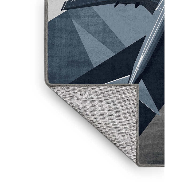 Tapis moderne et contemporain jet moderne lavable à la machine, 4 x 6
