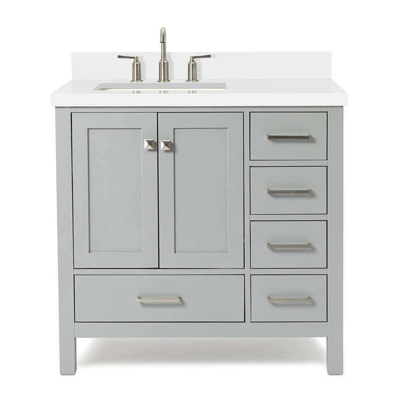 Ensemble de meuble-lavabo simple 37 po Cambridge, Gris