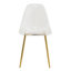 Ensemble de chaises d'appoint en métal doré l 17,32 po x P 18,11 po x H 32,67 po Aurelia (ensemble de 6)