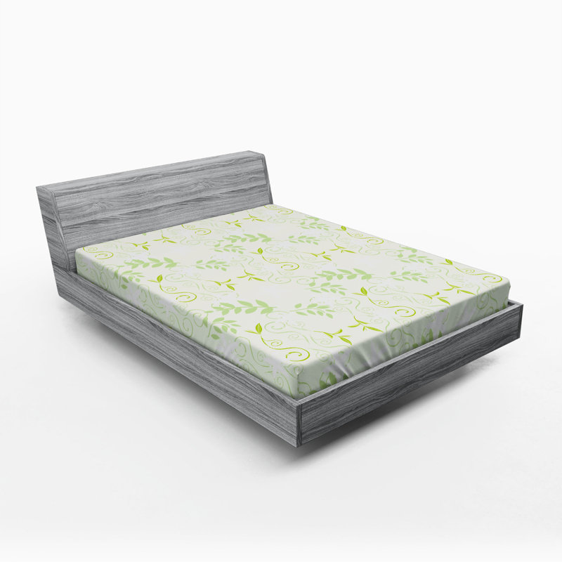 Microfiber Floral Fitted Sheet, Full Fitted Sheet