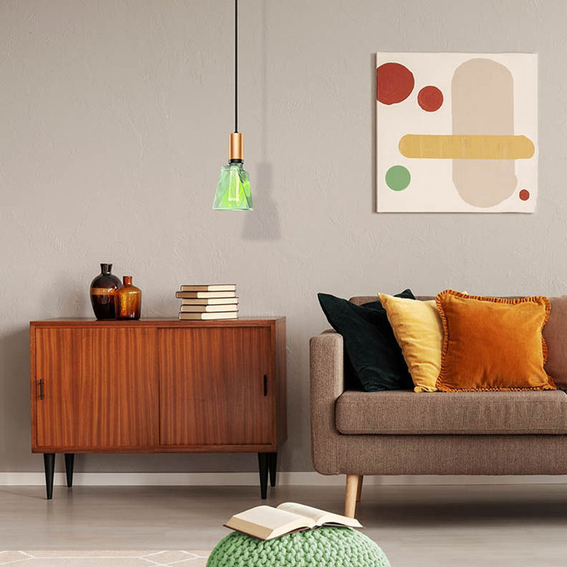 4 W (équivalent à 40 W), ampoule DEL à intensité variable, blanc chaud (2 000 K) E26 / culot moyen (standard), Vert
