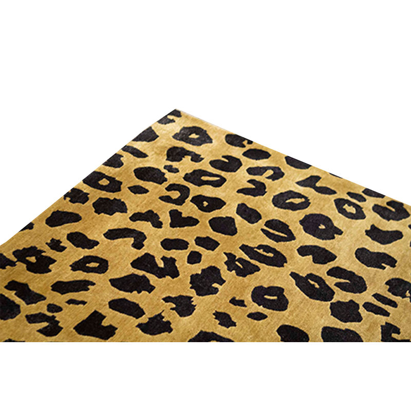 Hand-Knotted High-Quality Gold and Black Area Rug