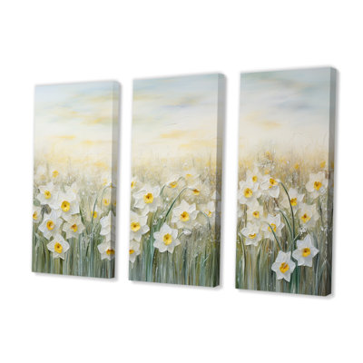 Ensemble de salon Daffodils Tranquility Floral Field III - Flower Field Wall Art