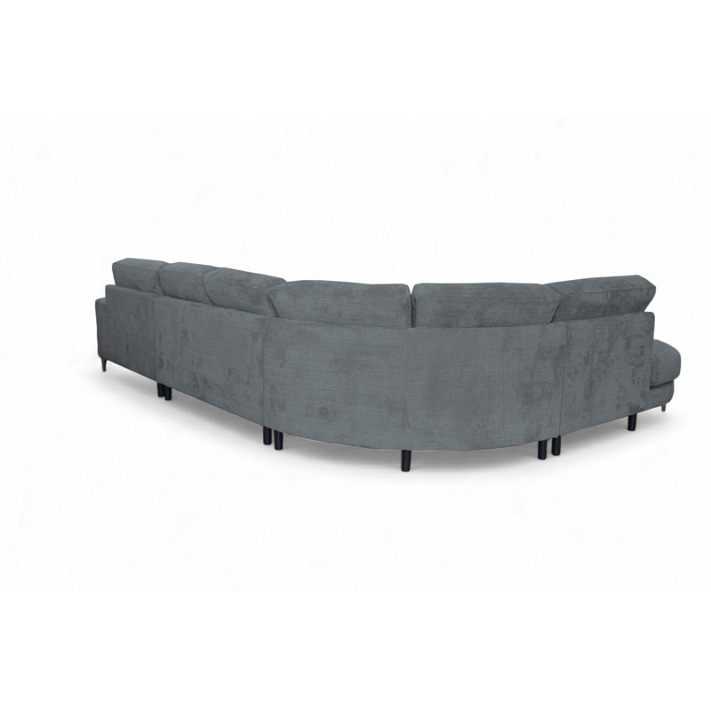 6 Seater Corner Sofa , Left Hand Facing, Dark Grey