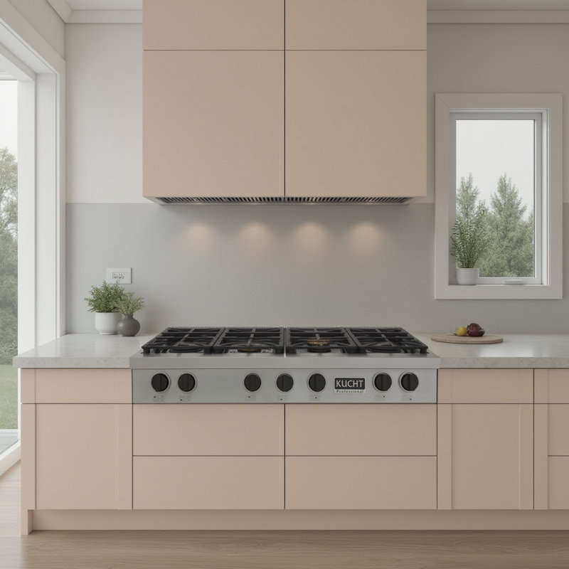 48" 7 Burner Cooktop, Tuxedo Black, Natural Gas