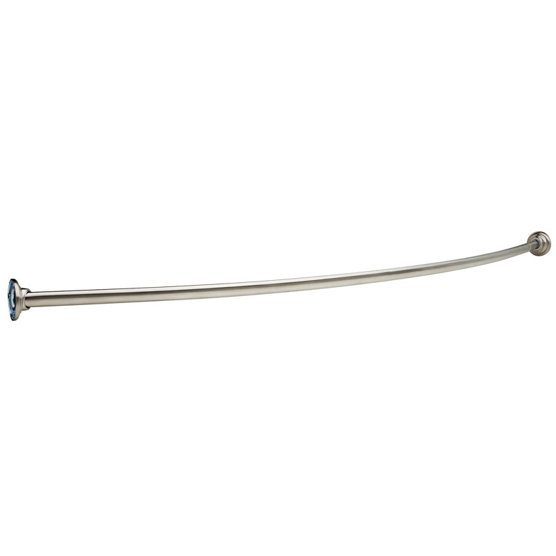 60" Curved Fixed Shower Curtain Rod, Stainless Steel