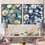 Lou - ensemble de 2 collages carrés botaniques abstraits-101846510-101846515