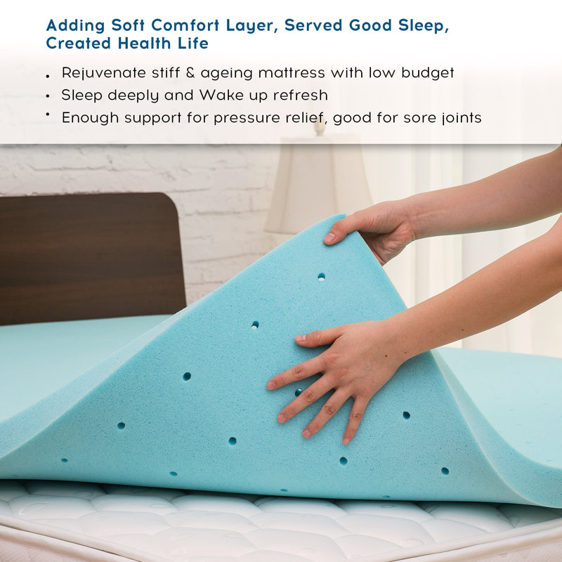 Hadden Two-Sided 3'' Medium Mattress Topper, Twin