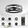 19.7" Flush Mount Caged Ceiling Fan With LED Lights And Remote Control
