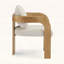 Chaises d'appoint avec dossier coussiné et structure en bois durable pour maisons modernes, ensemble de 2-995883857