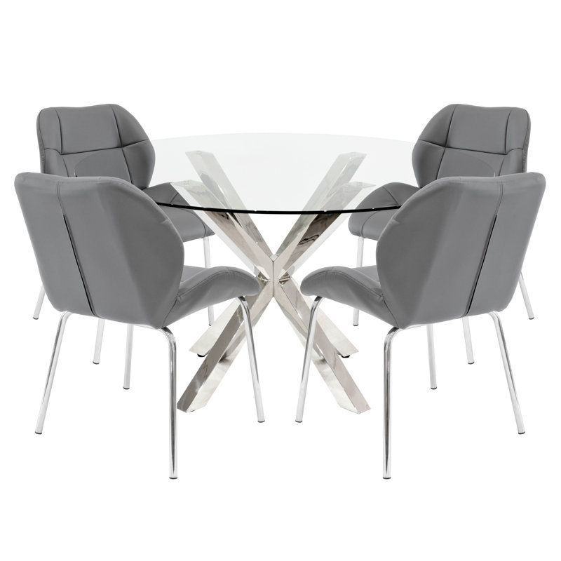 4 - Person Dining Set, Grey