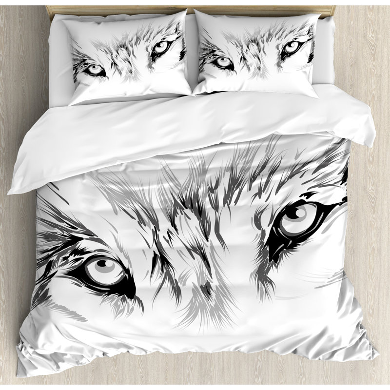 Tattoo Rustic Polyester Duvet Cover, Queen
