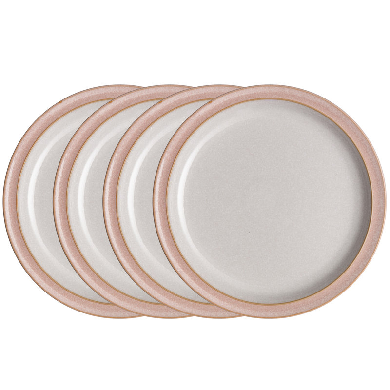 Denby Elements 12 Piece Dinnerware Set, Service for 4, Sorbet Pink