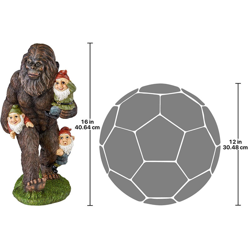 Statue de jardin Gibi, H 16 po x l 10,5 po x P 7,5 po