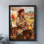 Art encadré noir, peinture à l'huile, art mural rétro-2096339837