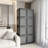 4-Pack Transparent Stackable Storage Bins with 5 Doors to Open with Wheels, Folding Plastic Craft Containers Large Closet Organizers Box-1221434916