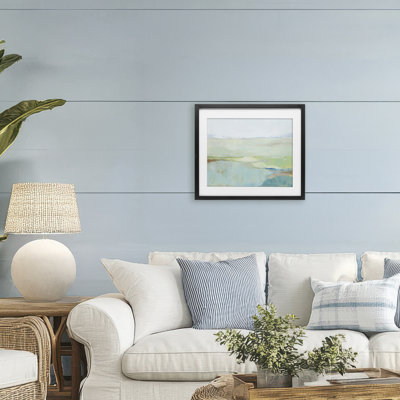 «Spring Glow Landscape», reproduction d'art sous verre encadrée par Ian C.