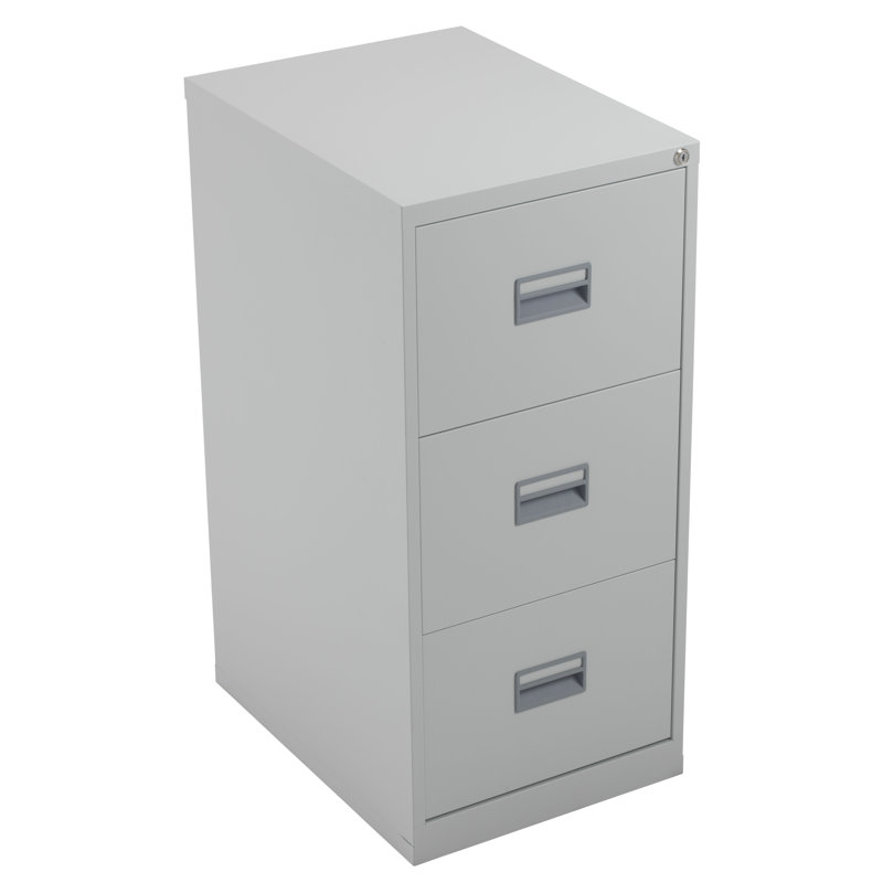 46.5cm Wide 3 -Drawer Steel File Cabinet, Grey
