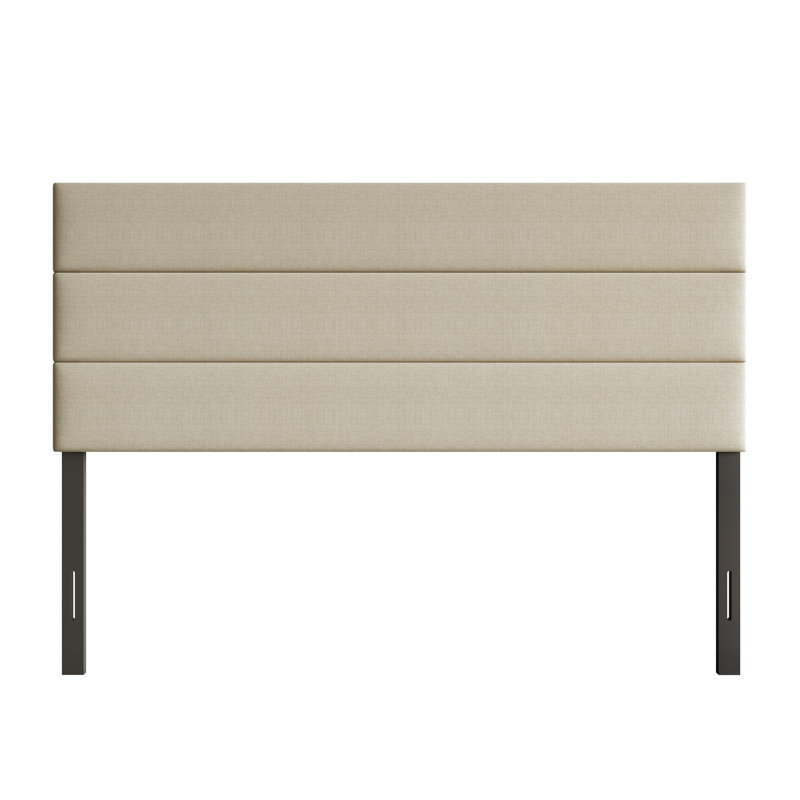 Tête de lit tapissier Farmersville, Grand, Beige