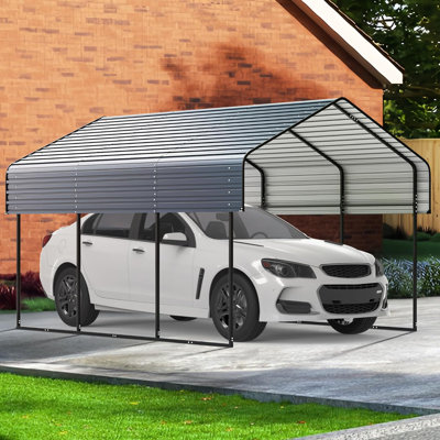 All-season Steel Carport, Stable Frame & Waterproof Roof For Vehicles
