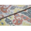 Wool Damask Area Rug in Black/Rust