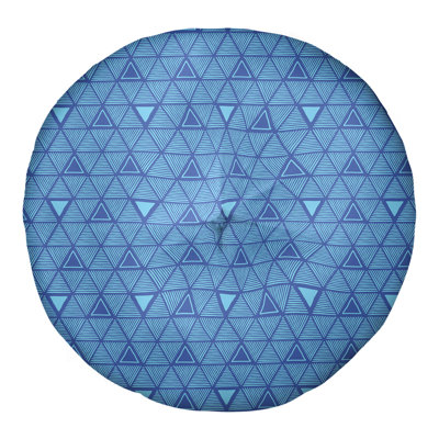 Coussin de sol classique à motif de triangles dessinés à la main