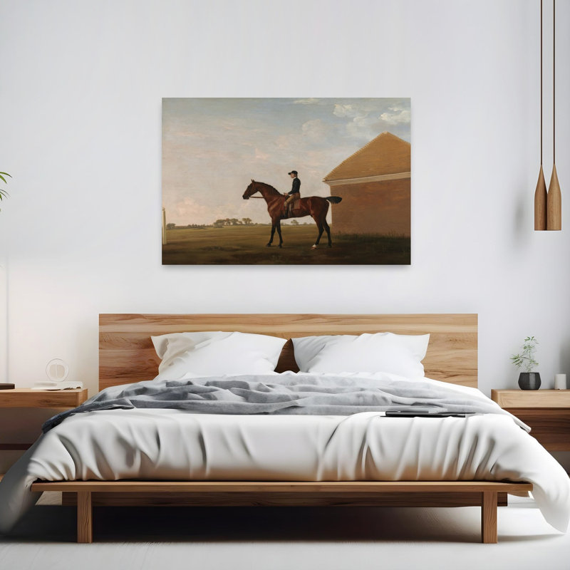 Turf With Jockey Newmarket Traditional Horse Architecture City Wall Art Print 1 Piece Wrapped Canvas Wall Art