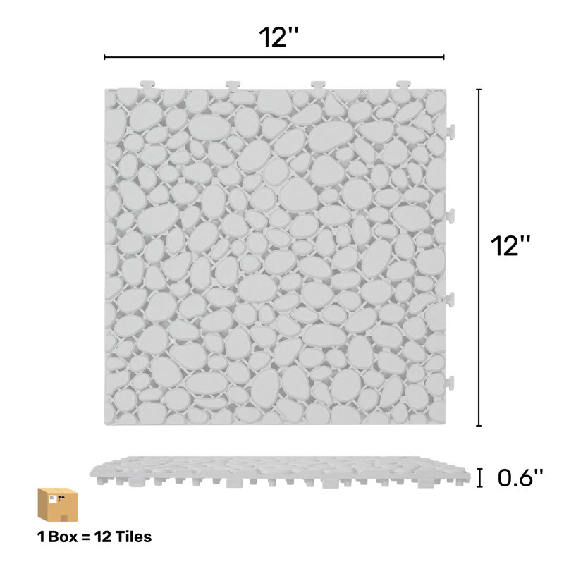 Carreaux de terrasse en plastique, Gris