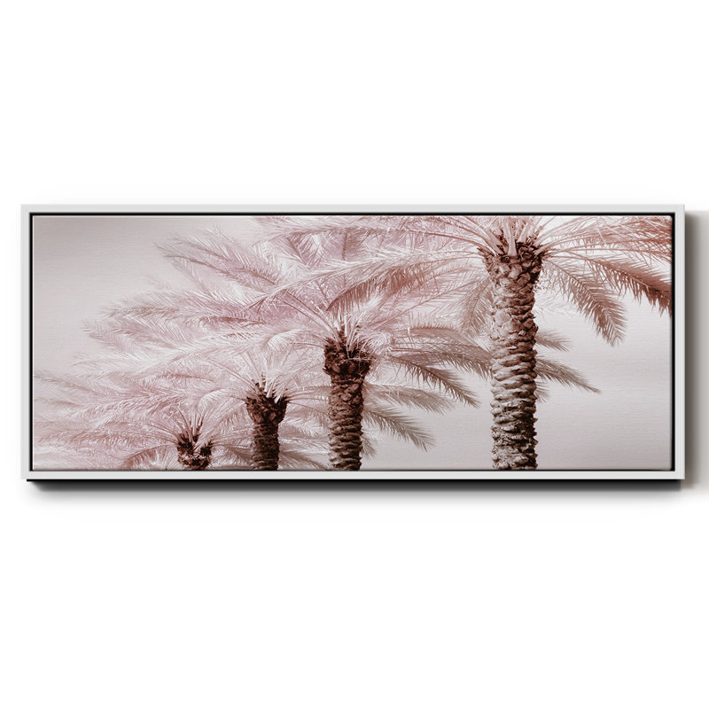 Palmes majestueuses - toile encadrée, H 20 po x l 50 po