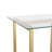Huddleston Martha Stewart Eli Tempered Glass Top Home Office Desk with Steel Frame-89798334