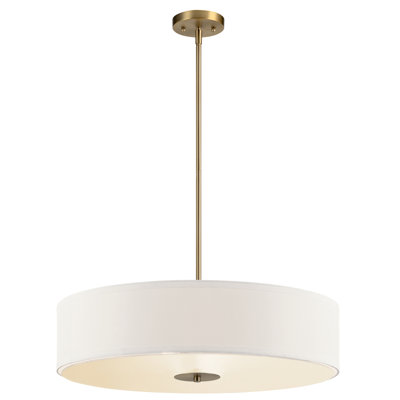 Luminaire suspendu tambour unique et remarquable à 3 lumières Broden