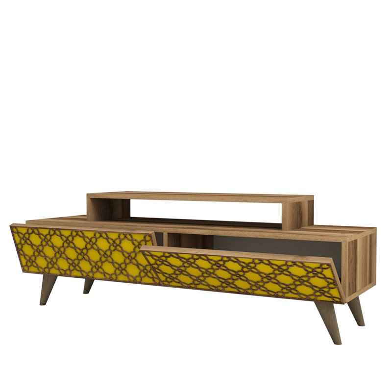 Elick TV Stand for TVs up to 55", Yellow