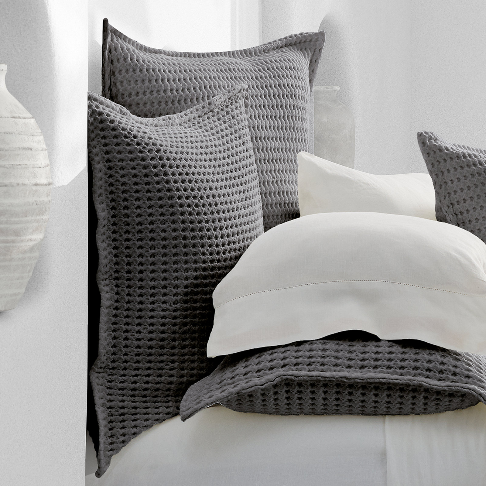 Pine Beach Sham, Standard, Stone