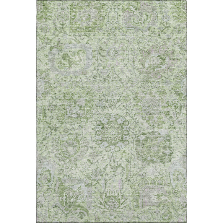 Premium Machine Washable Wayne AMF1102 Damask Rug