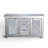 DeGrailly 57" Wide 3 Drawer Mirrored Glass Sideboard