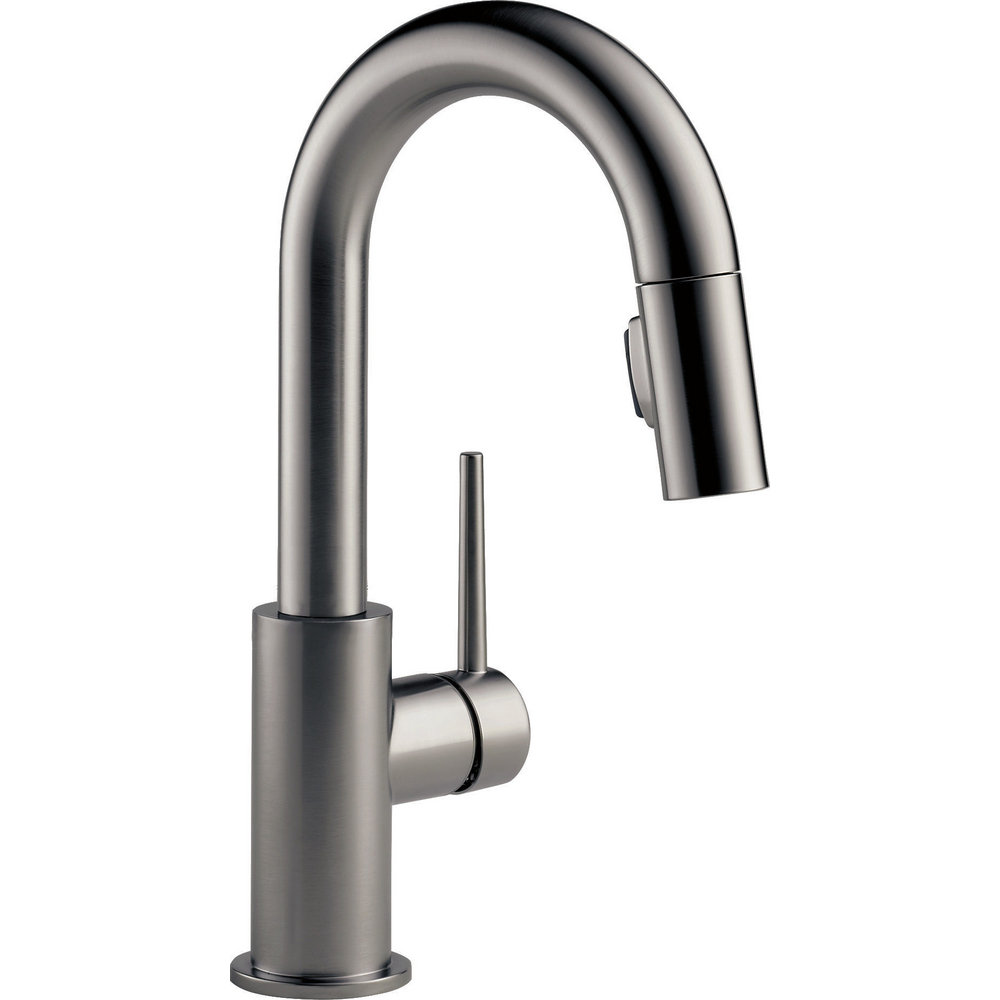 Trinsic Pull-Down Bar Faucet, Black Stainless