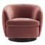 Fauteuil demi-tonneau pivotant rembourré Marcy-101378033