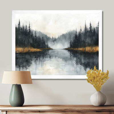 «The Valley of Tranquility Of Lakeside Mountains I - Lake Mountains», art mural sur toile