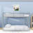 Full Over Full Metal Bunk Bed With Built-In Ladder And Full-Length Guardrails-244170371