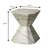 Chlora 17" Modern Geometric Hourglass End Table, Weatherproof Concrete Look Patio Side Table & Drum Nightstand-785612082