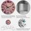 Horloge murale moderne translucide en marbre mauve-691513863