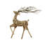 Grande sculpture en bois de cerf de 50 po de hauteur avec lumière DEL, décor de chevreuil sur pied pour les familles, les endroits pittoresques et les vitrines