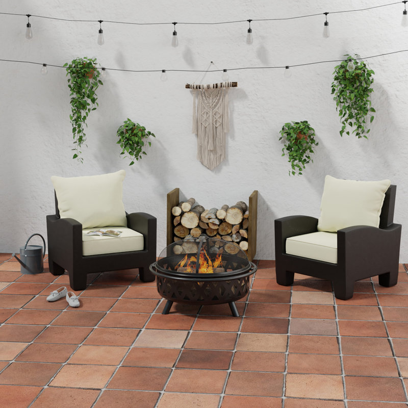 24" x 26.5" Outdoor Deep Seat Chair Cushion Set with Welt, Canvas Canvas