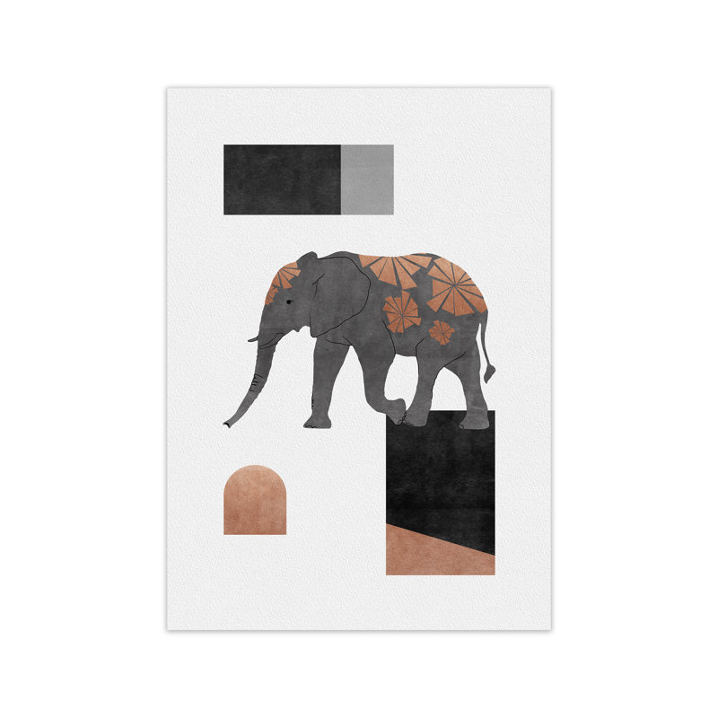 Orara Elephant Mosaic II - Print, No Framed, 87cm H x 62cm W x 2cm D