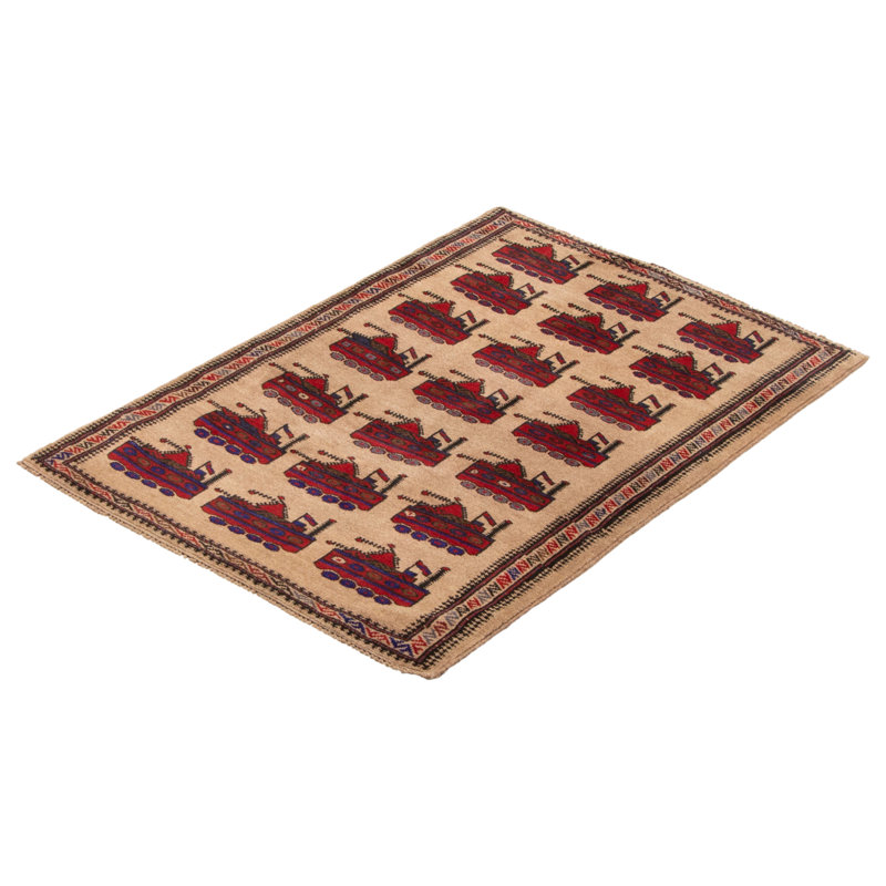 Tapis brun clair Rare War 2 pi 11 po x 4 pi 4 po