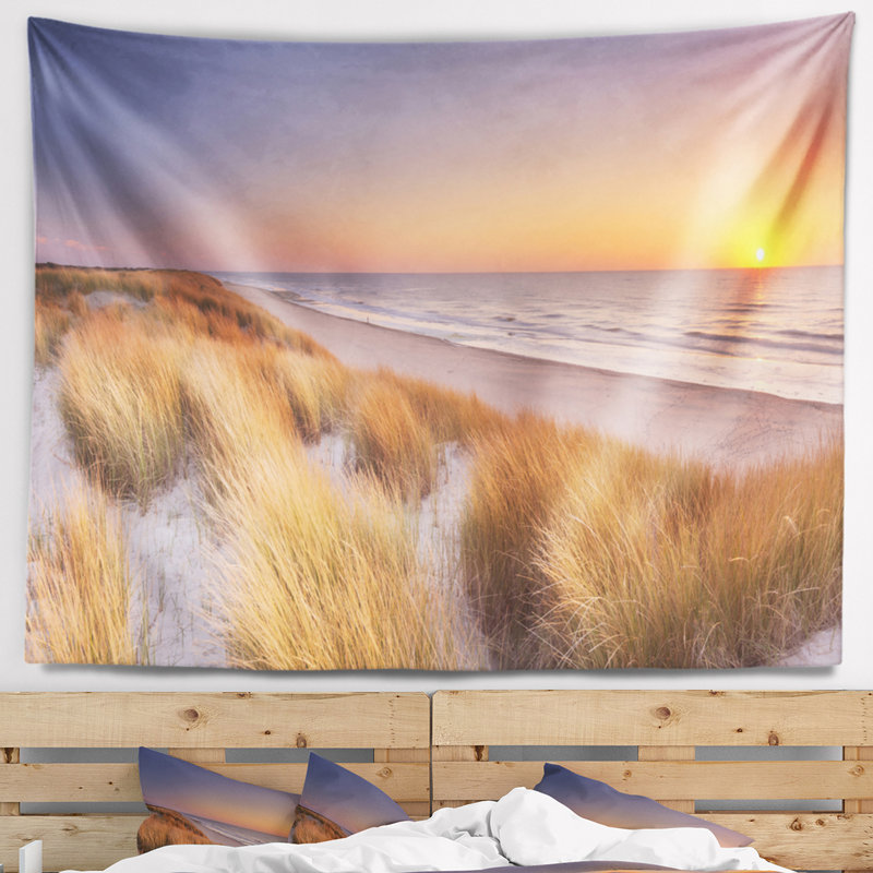 Tapisserie de bord de mer sur la plage de Texel Island, H 68 po x l 80 po