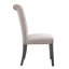 Ensemble de 2 chaises d'appoint en lin beige et gris Yabeina