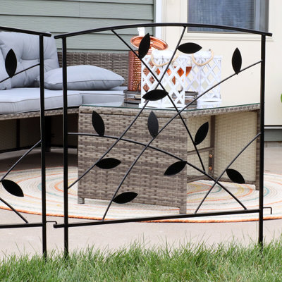 Panneaux de clôture de jardin en acier noir 17,75 "x 23,5" Jacoline